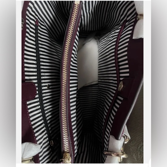KATE SPADE KELLEN ROBSON LANE SHOULDER BAG HANDBAG - DEEP WINE - Picture 6 of 8